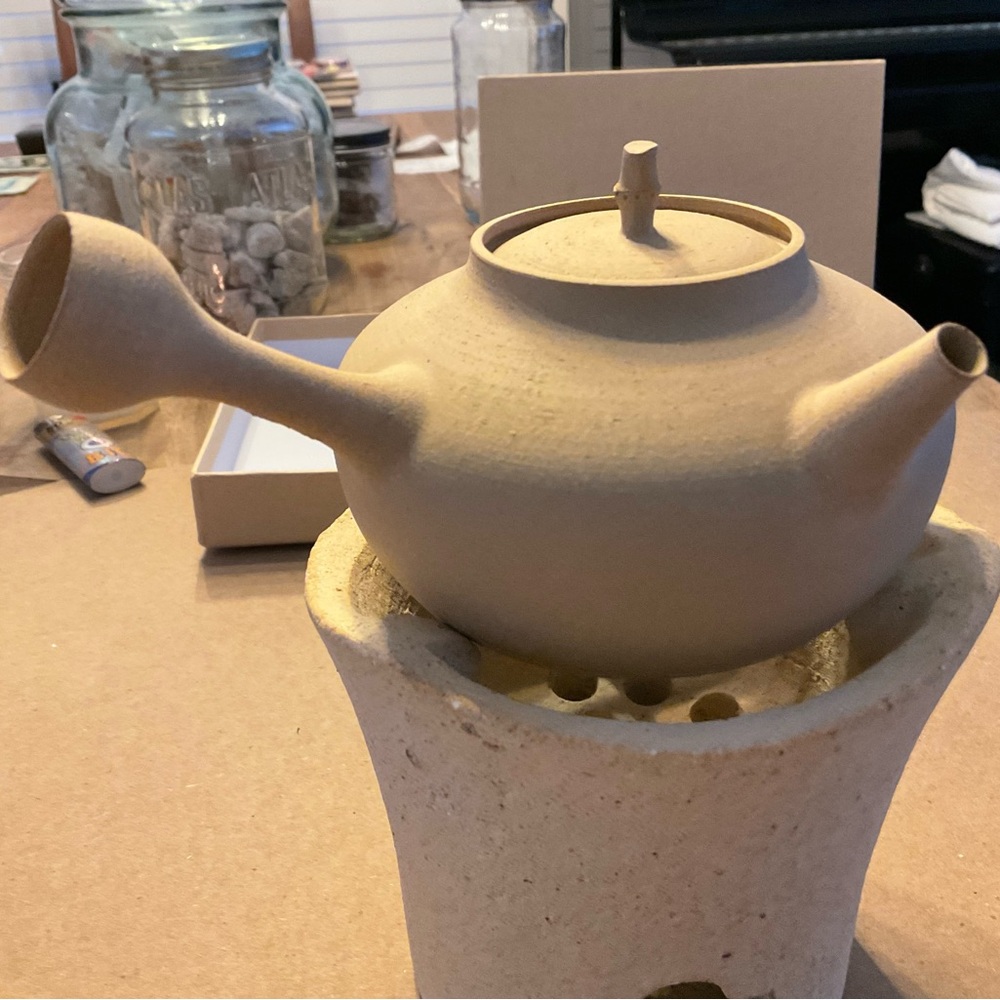 Handcrafted Ceramic Teapot for left hand side